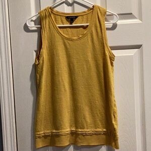 Banana Republic Yellow Sleeveless Tank Top with Rounded Neckline